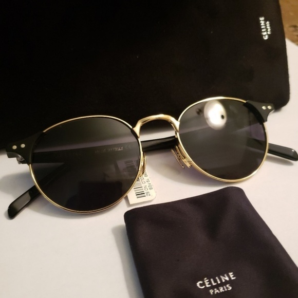 Celine Accessories - Last! New CELINE Paris Gold Sunglasses Round 48mm